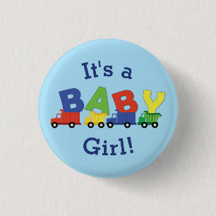 Lastbilar Baby Shower Knapp