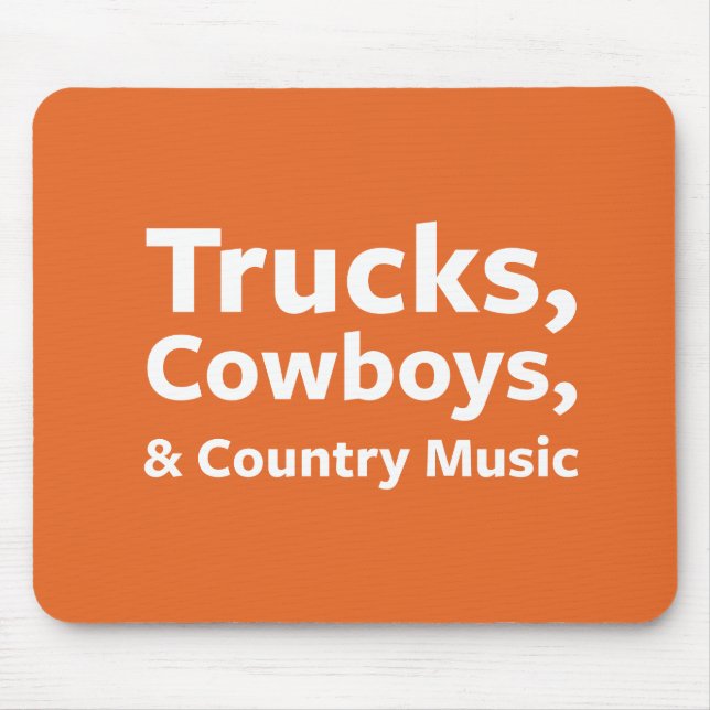 Lastbilar, Cowboys och countrymusik Musmatta (Framsidan)