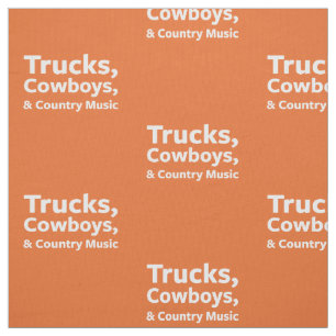 Lastbilar, Cowboys och countrymusik Tyg