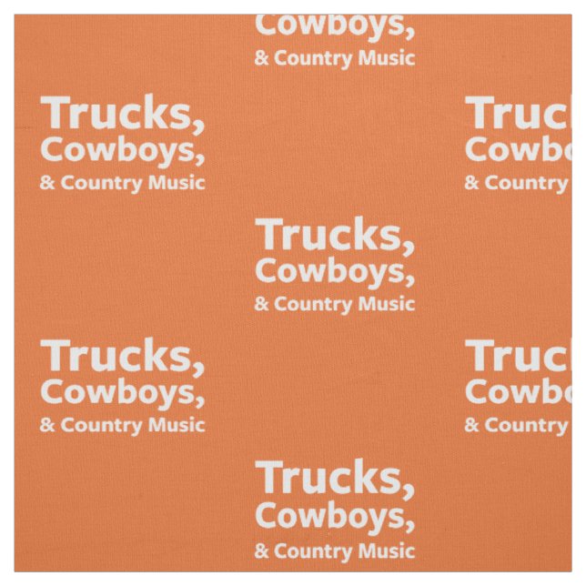 Lastbilar, Cowboys och countrymusik Tyg (Provkarta)