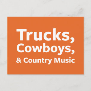Lastbilar, Cowboys och Land Music Vykort