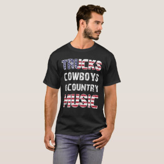 lastbilar cowboys och land musik t-shirt