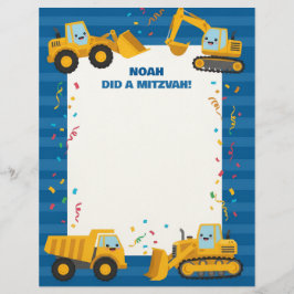 Lastbilar eget namn Mitzvah Notes Brevhuvud