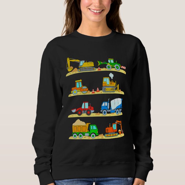 Lastbilar Excavator Cement Lastbil Bulldozer Const T Shirt (Framsida)