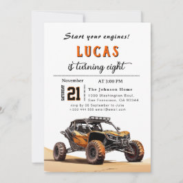 Lastbilar Födelsedagsfest inbjudan