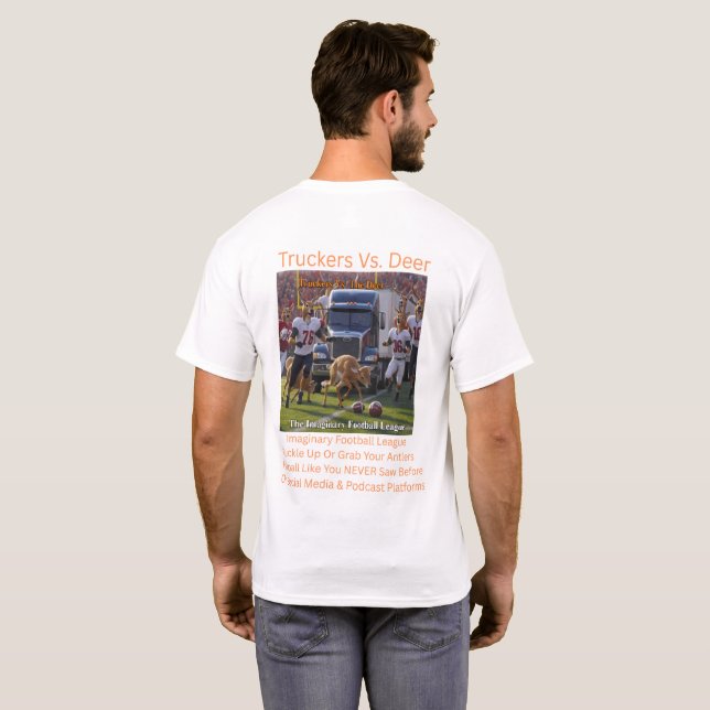 Lastbilar Vs Hjortar  T Shirt (Hel baksida)