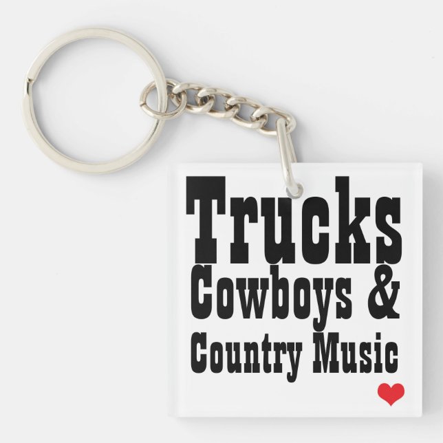 LastbilCowboys & countrymusiknyckelring (Framsidan)