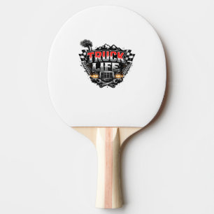 Lastbils Liv Grunge Nött Krom Röd Trucker Keps Pingisracket