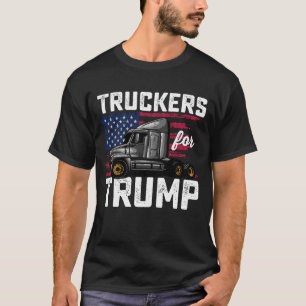 Lastbilschaufförer För Trump Presidentval Retro T Shirt