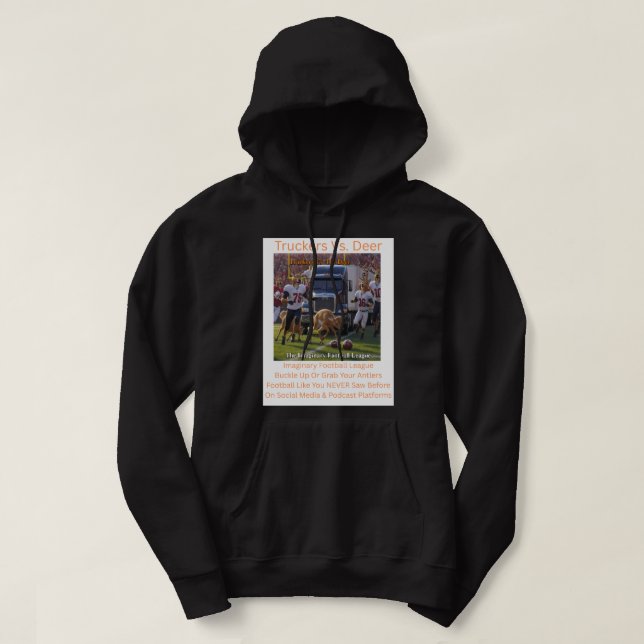 Lastbilschaufförer Vs .  Hjortar  Hoodie (Design framsida)