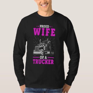 Lastbilschaufförs fru Stolt fru till en lastbilsch T Shirt