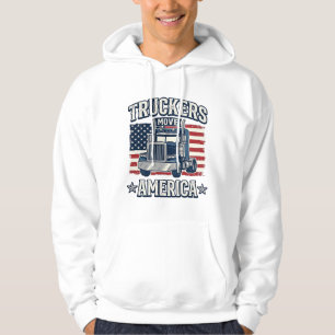 Lastbilsförare flyttar amerikansk vintage-lastbils hoodie