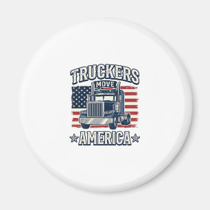 Lastbilsförare flyttar amerikansk vintage-lastbils magnet