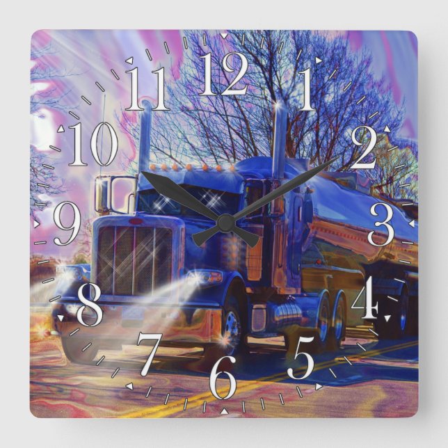 Lastbilsförare för tankfartyget för fyrkantig klocka (Framsida)