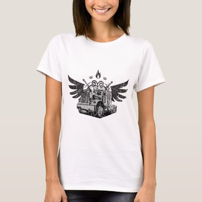 Lastbilsförarevingar Tee Shirt (Framsida)