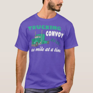 Lastbilsindustrin Art Teckning Grönt Semi Lastbil T Shirt