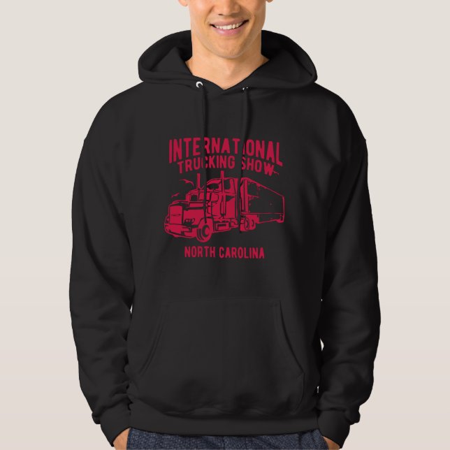 Lastbilsvisning i Internationell Hoodie (Framsida)