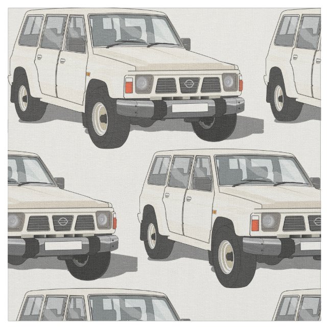 Lastbiltyg för vit 4X4 Tyg (Närbild)