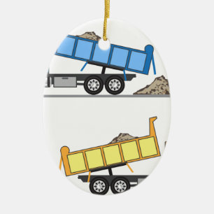 Lastbilvektor Julgransprydnad Keramik