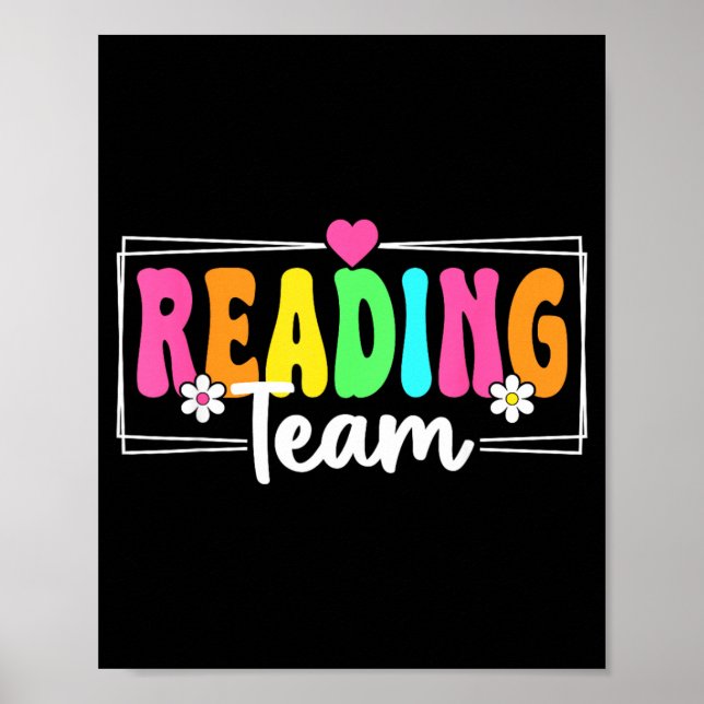 Lästeam lärare åter till skolan läsning poster (Framsidan)