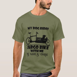 Lastenfahrrad, Cargo bike, Hund mit Name, T Shirt