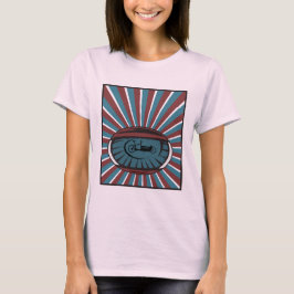 Lastenrad im Auge mit Strahlen T Shirt