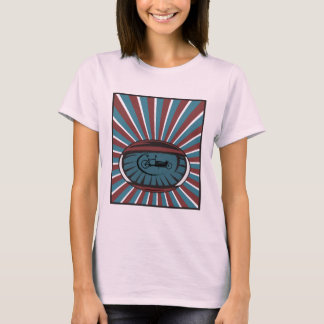 Lastenrad im Auge mit Strahlen T Shirt