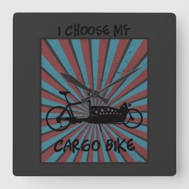 Lastenrad im Auge mit Strahlen und Spruch Fyrkantig Klocka