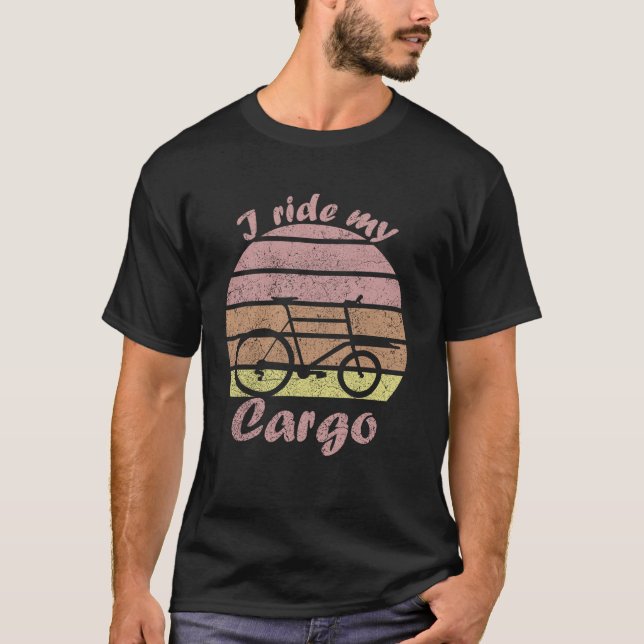 Lastenrad im Sonnenuntergang, Retro, Cargobike T Shirt (Framsida)
