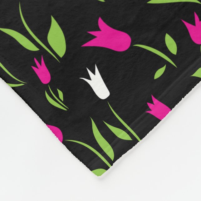 Laster av färgade tulpaner fleecefilt (Hörn)