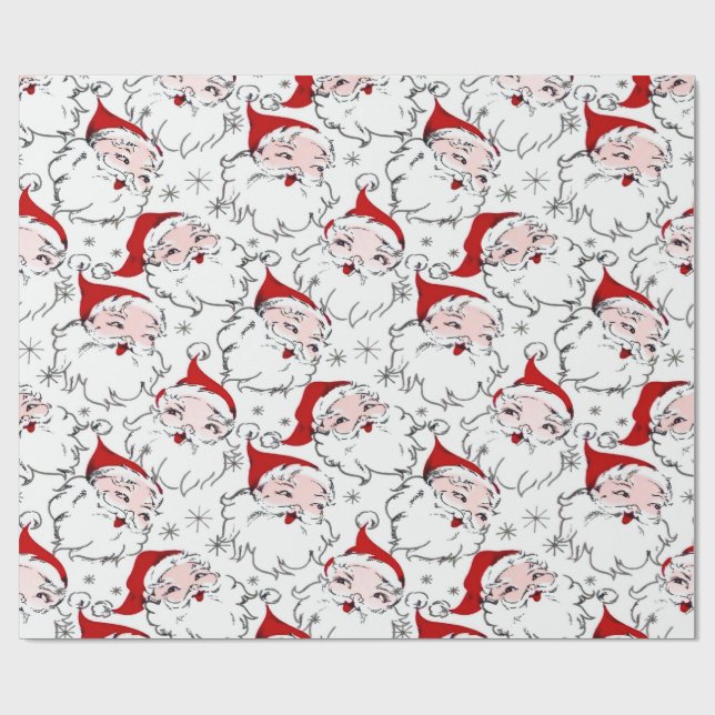 Laster av Retro Santas Presentpapper (Platt)