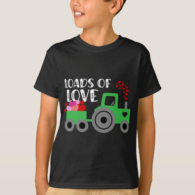 Laster på dragbil Kärlek Valentines day T Shirt (Framsida)