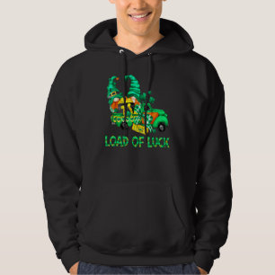 Laster vid Tur Gnomes Lastbil Funny Leprechaun St Hoodie
