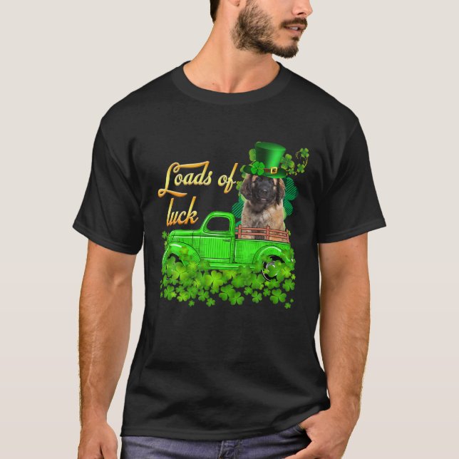 Laster vid Tur Lastbil Leonberger St patrick's day T Shirt (Framsida)