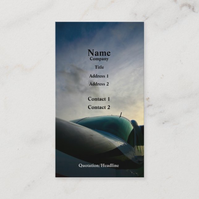 Lastflygplan Visitkort (Framsida)