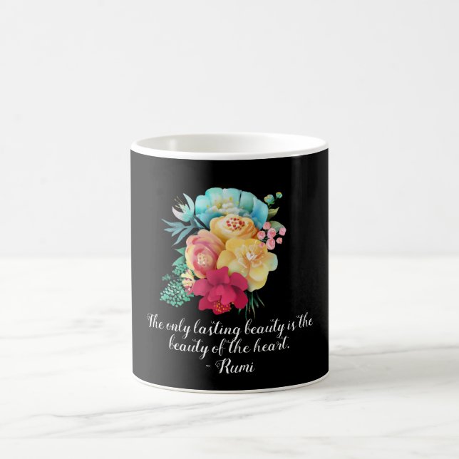 Lasting Beauty Bouquet Quote Kaffemugg (Center)