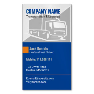 Lastning   Transport och logistiskt Affärskort Magnetiska Visitkort