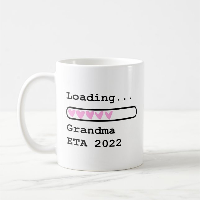 Lastningskaffe för mormor ETA 2022 Baby  Kaffemugg (Vänster)