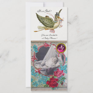 LASTORK BABY SHOWER MONOGRAM FOTOMALL,is Inbjudningar
