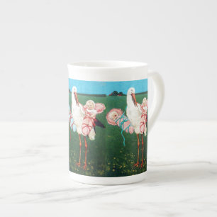 LASTORK TWIN BABY SHOWER, Rosa, Teal Blue Benporslin Mugg