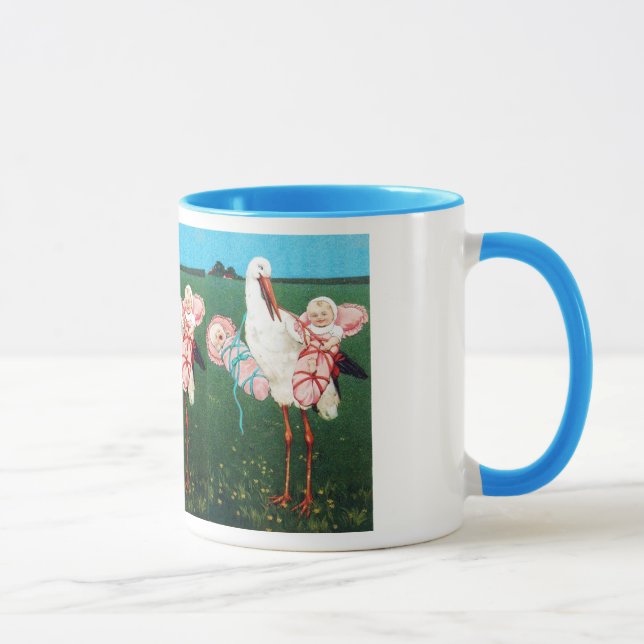 LASTORK TWIN BABY SHOWER, Rosa, Teal Blue Mugg (Höger)