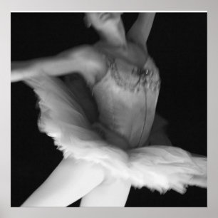 Lastpall - Dance - Ballerina 9 - Black & White Poster