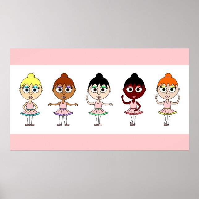 Lastpallspositioner Poster - Cute Ballerinas (Framsidan)