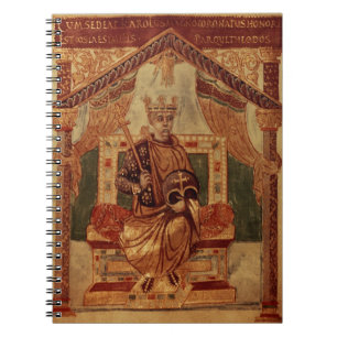 Lat 1152 f.3v Charlemagne (Carolus Magnus, Charles Anteckningsbok Med Spiral