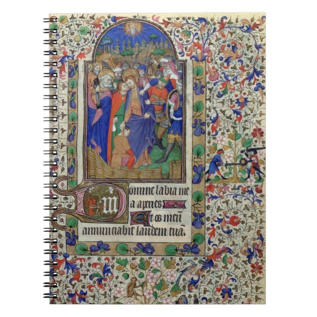 Lat 1156 f.133 kyssen av Judas, från timmenollan Anteckningsbok (Framsidan)