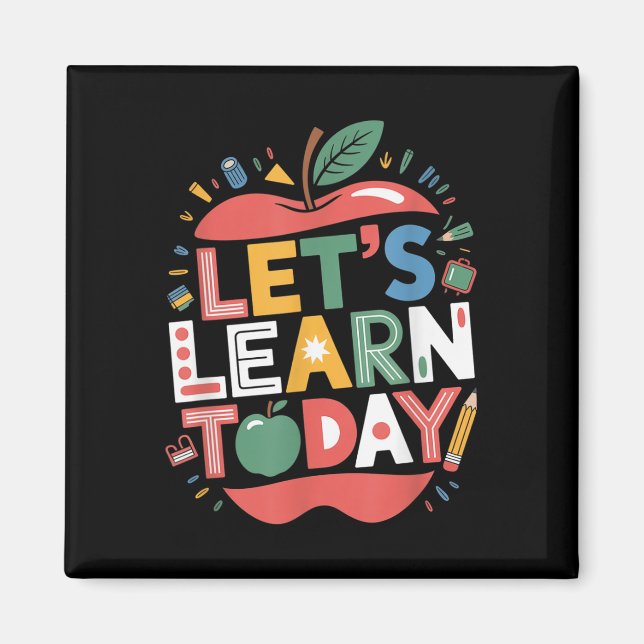 Låt's Lär dagens lärare Motivational tillbaka  Magnet (Framsidan)