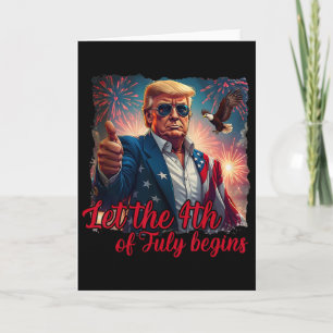 Låt 4:e juli börja rolig Trump amerikansk fyrverke Kort