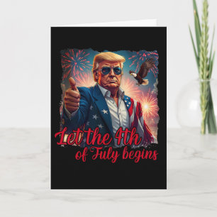 Låt 4:e juli börja rolig Trump amerikansk fyrverke Kort