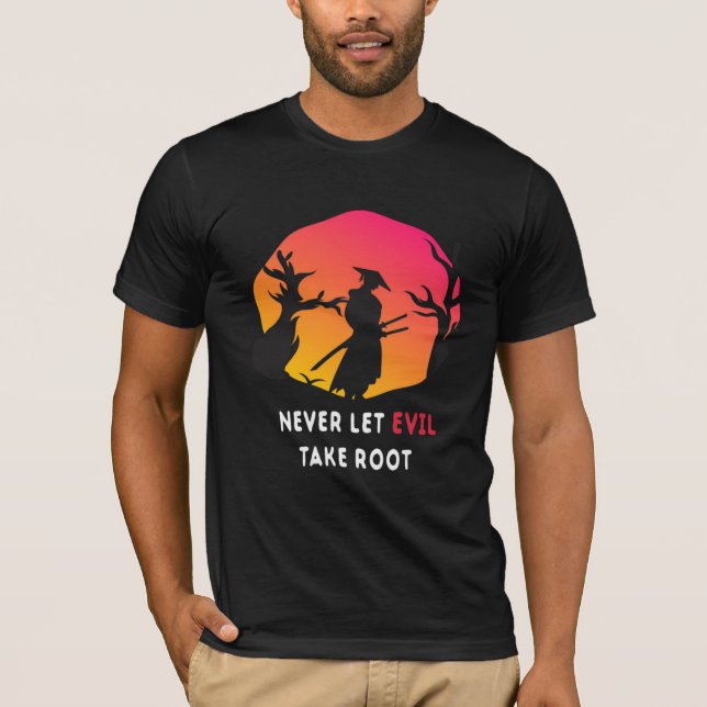 Låt aldrig djävulen ta roten-sju liv för mitt land t shirt (Framsida)