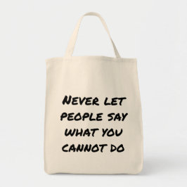 Låt aldrig folk säga Livsmedel Tote Bag Tygkasse